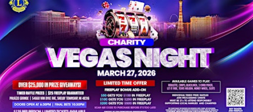 2026 Charity Vegas Night Presented by Shelby Townships Lions International