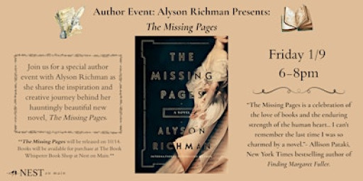 Author Event: Alyson Richman presents The Missing Pages