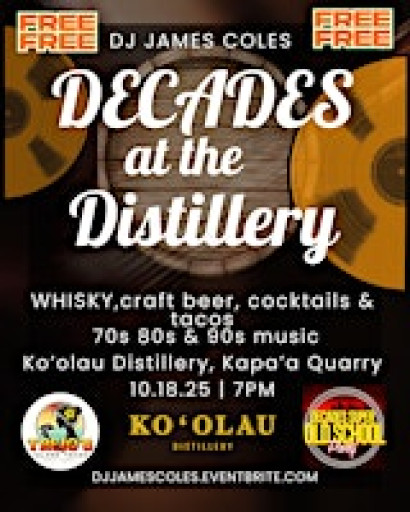 DECADES AT THE DISTILLERY ( 80S MUSIC IN KAILUA )
