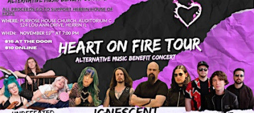 Heart on Fire Alternative Music Benefit Concert