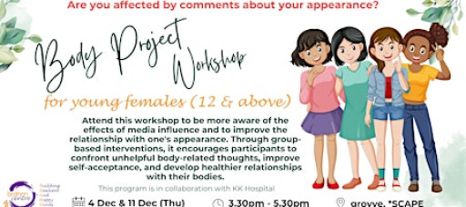 Body Project Workshop for Young Females (12 yrs & above)