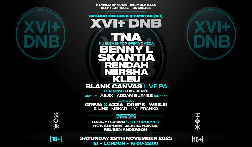 Breakin Science + Drumatics XVI+ [16+] London | TNA  - Benny L - Skantia