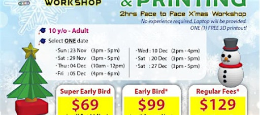 Future Masters Academy: December 2025 3D Design and Printing Workshop