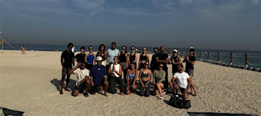 Beach Sunrise Yoga by Qaiser