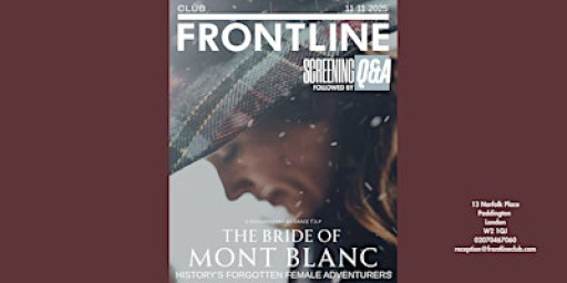 Screening + Q&A: The Bride of Mont Blanc
