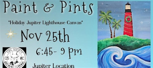 Jupiter Lighthouse for the Holidays Paint Night