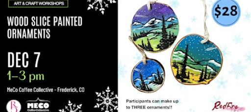 Wood Slice Painted Ornament Workshop
