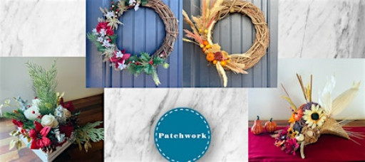 Patchwork Holiday Centerpiece or Wreath Craft Workshop