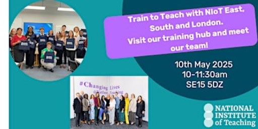 Train to Teach with NIoT East, South and London- Visit our training hub!