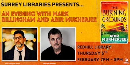 An Evening with Mark Billingham and Abir Mukherjee at Redhill Library