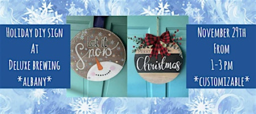 Holiday DIY Sign at Deluxe Brewing