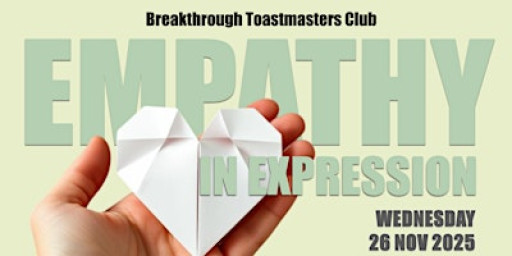 Breakthrough Toastmasters Nov 2025 Chapter Meeting!