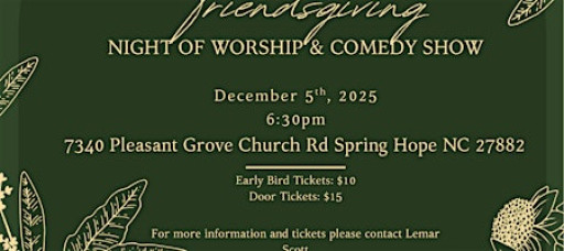 Friendsgiving Night of Worship & Comedy Show