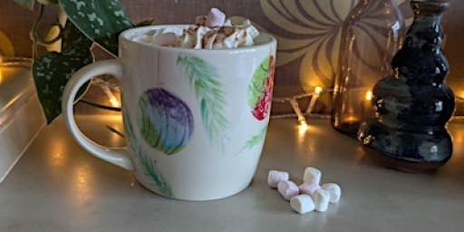 Festive Mug Pottery Painting with Jeannie Waterhouse