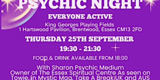 Brentwood Evening Of Clairvoyance / Essex Psychic / Psychic Event