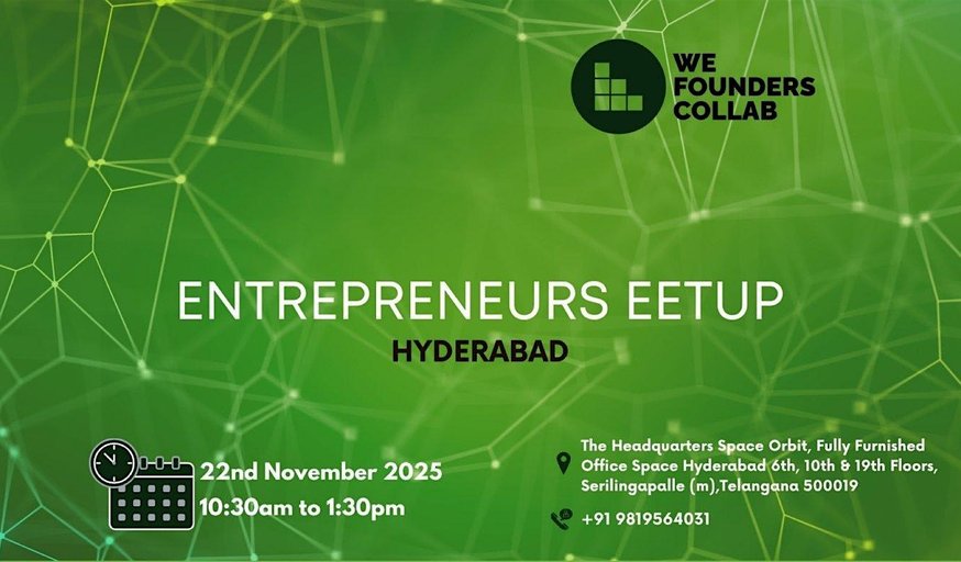 Entrepreneurs Meetup by We Founders Collab Hyderabad 2025