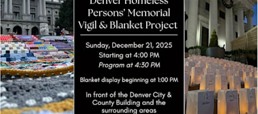 We Will Remember: Homeless Persons’ Memorial Vigil & Blanket Project 2025
