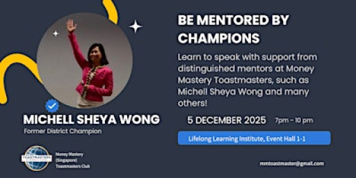 Mentored by Champions: Public Speaking in Money Mastery