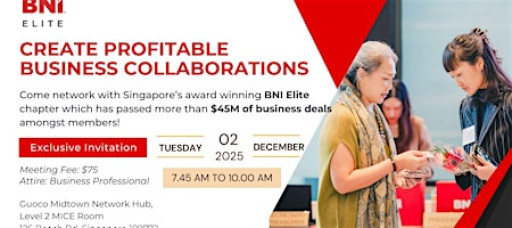 BNI Elite Business Networking Event [Dec 2025]