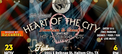 DFWMUSIC's 5th Annual Heart Of The City Concert & Showcase