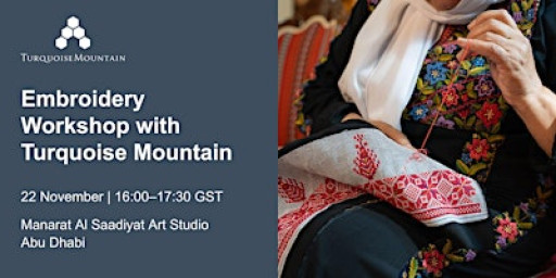 Embroidery workshop with Turquoise Mountain