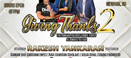 “Giving Thanks PT.2” The Annual Holiday Fundraiser Dance Party