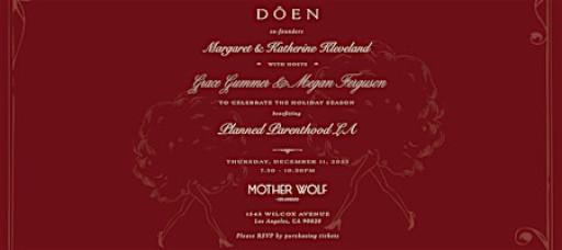 DÔEN's Annual Holiday Fundraiser Benefitting Planned Parenthood