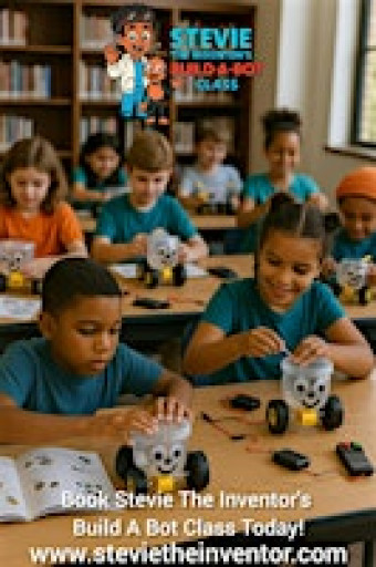 Stevie The Inventor's Build A Bot Class At Andorra Library