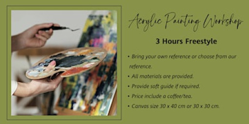 Acrylic Painting Workshop (freestyle with guide)