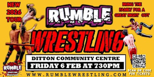 Rumble Wrestling Comes to Ditton 2026 Tour - KIDS FOR A FIVER Limited Offer