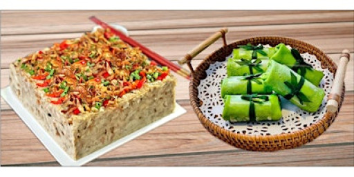 Steamed Yam Cake & Kueh Dadar