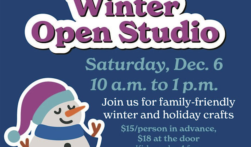 Winter Open Studio craft workshop in Montgomery County, Md.