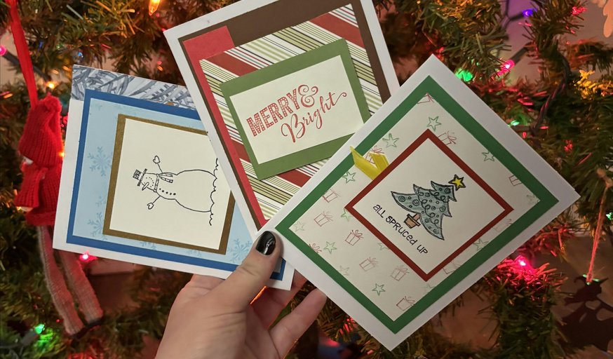 Sip and Craft Holiday Cards