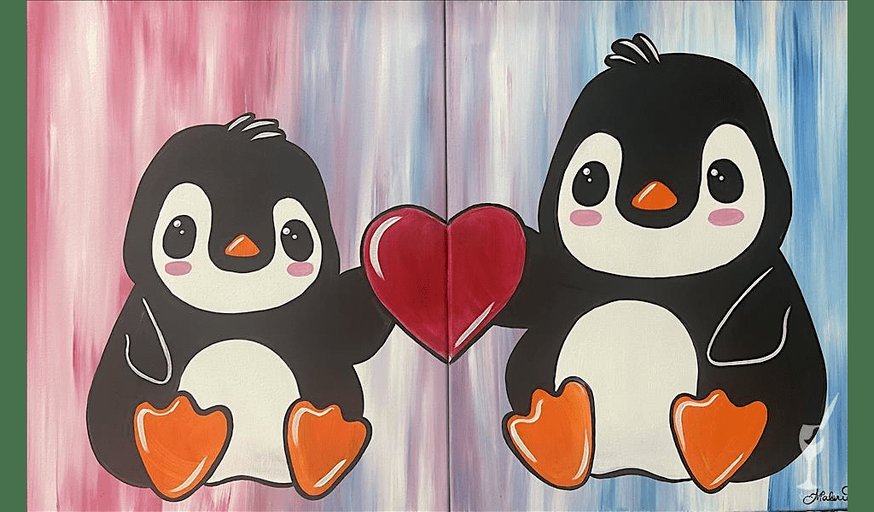 Penguin Love - Paint and Sip in San Antonio | Classpop!™