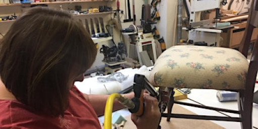 Day course - Beginner's upholstery - strip, pad and cover a dining chair