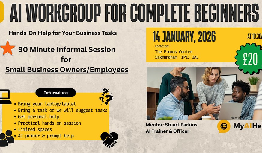 AI Workgroup for Complete Beginners – Hands-On Help for Your Business Tasks
