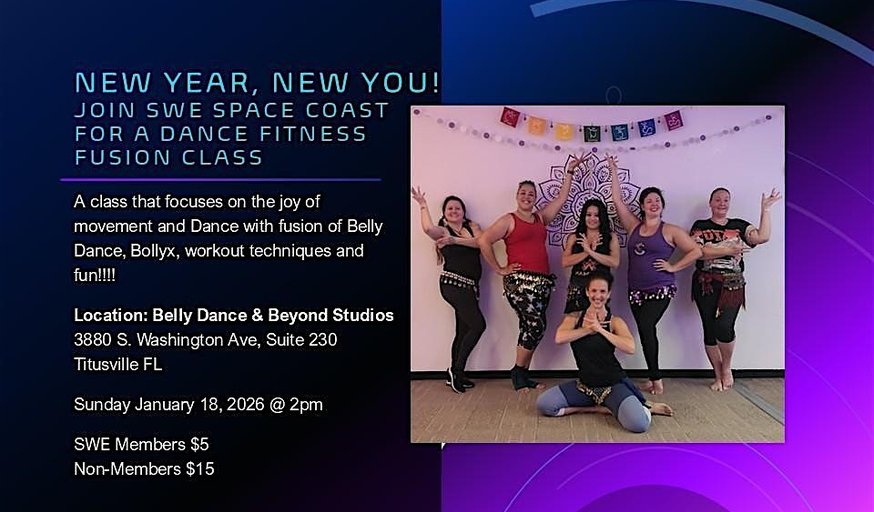 SWE Space Coast: New Year, New You, Dance Fitness Fusion  Class