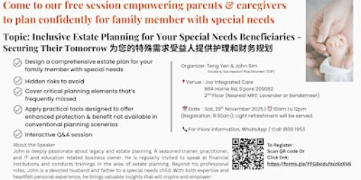 Estate Planning for Special Needs Beneficiary - Securing Their Tomorrow!