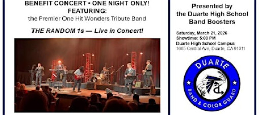 Benefit Concert for Duarte H.S. Music and Preforming Arts Program