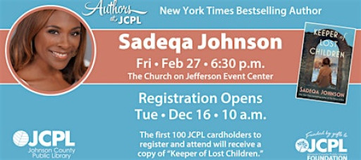 Authors at JCPL presents Sadeqa Johnson