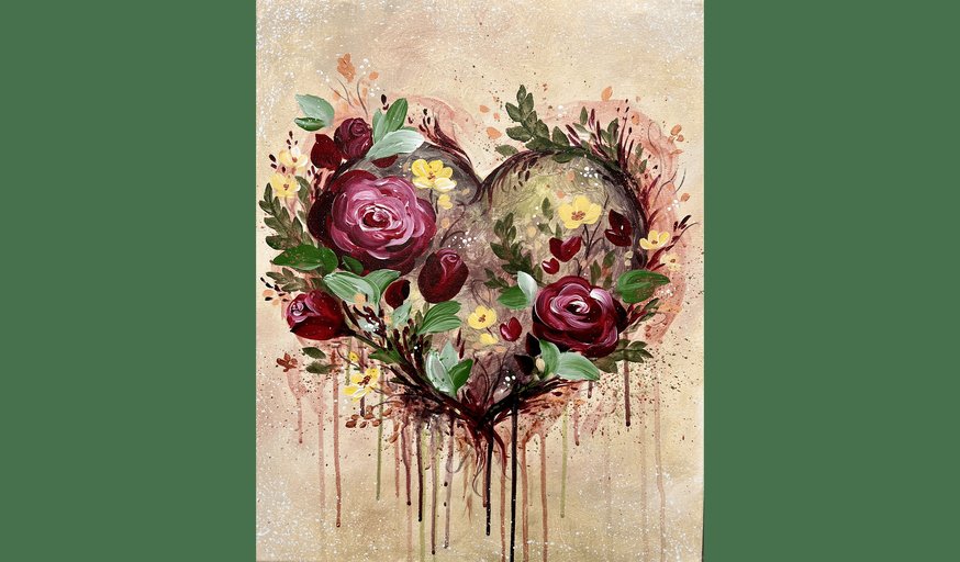 Roses from the Heart - Paint and Sip in Fishkill | Classpop!™