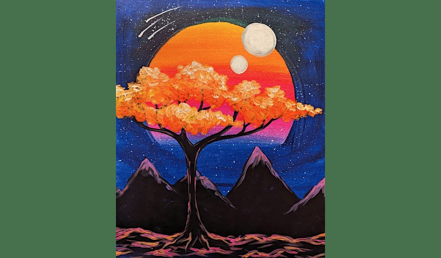 Celestial Moonrise - Paint and Sip in Tyler | Classpop!™