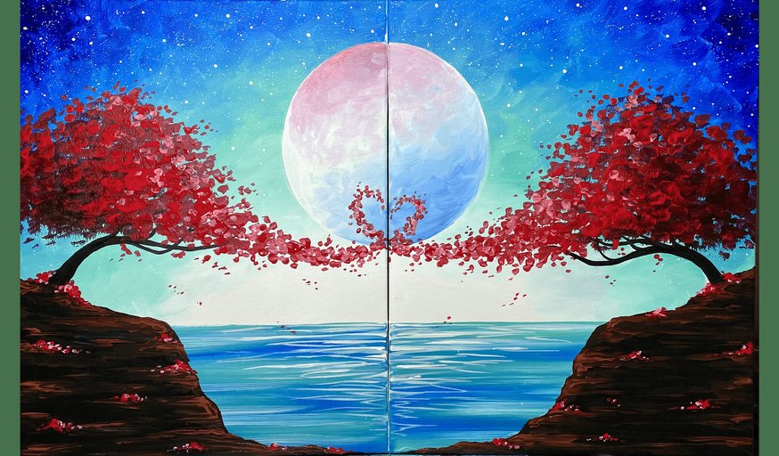 To The Moon And Back Couples Set - Paint and Sip in Tyler | Classpop!™