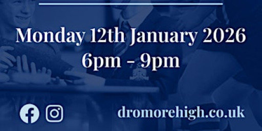 6pm Dromore High Open Night Talk  12th Jan