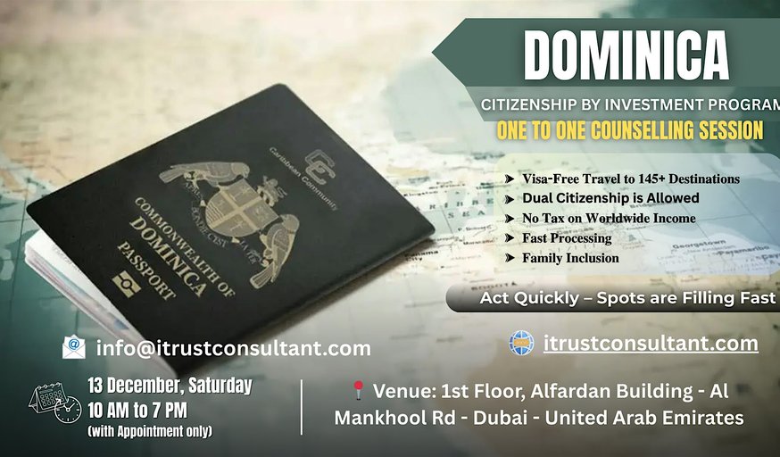 Dominica Citizenship By Investment — Exclusive Event in Dubai