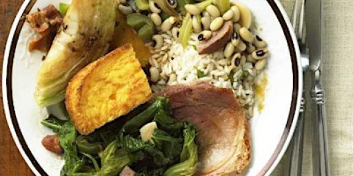 Ham and  Pulled Pork Lunch New Years Day Feast