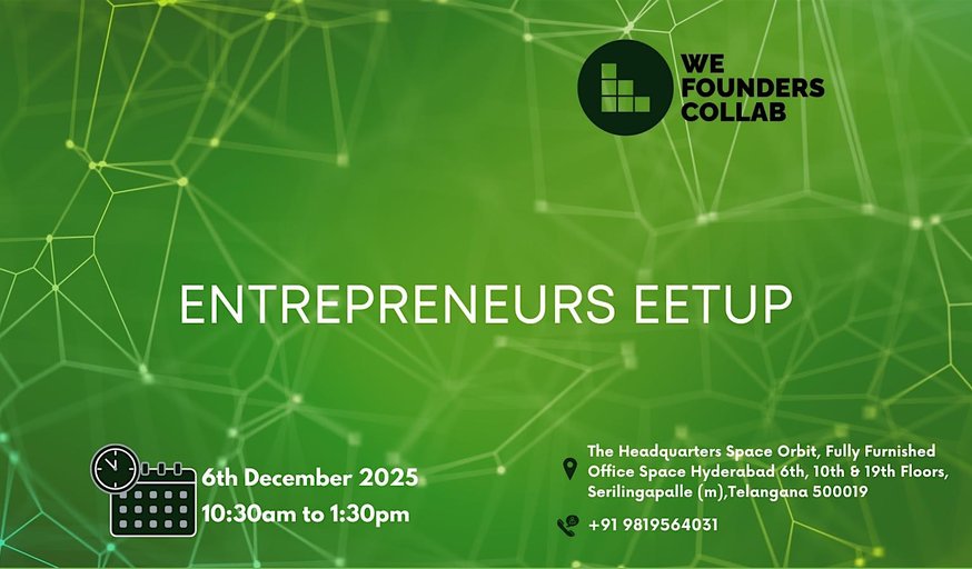 Entrepreneurs Meetup by We Founders Collab Hyderabad 2025
