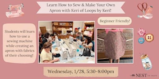 Learn to Use a Sewing Machine / Make your own Apron with Keri!