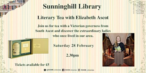 Literary Tea with Elizabeth Ascot at Sunninghill Library