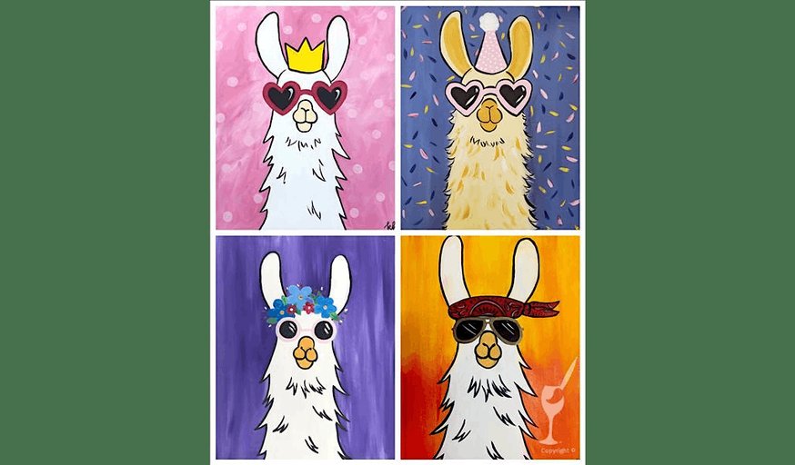 Llama Fun - Paint and Sip in San Antonio | Classpop!™